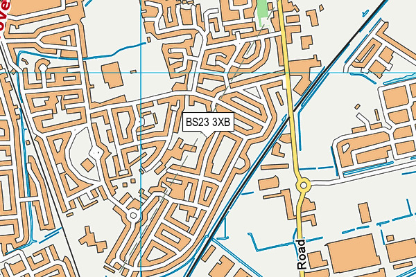 BS23 3XB map - OS VectorMap District (Ordnance Survey)