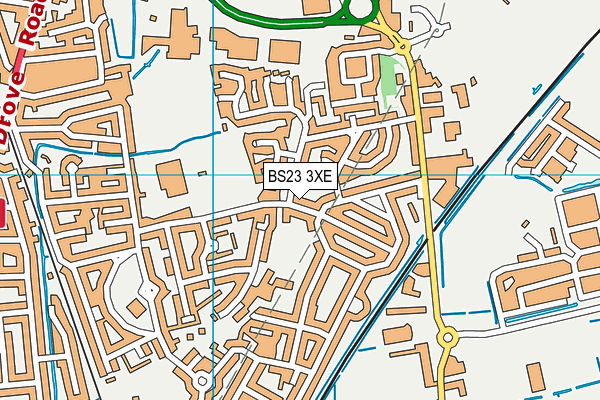 BS23 3XE map - OS VectorMap District (Ordnance Survey)