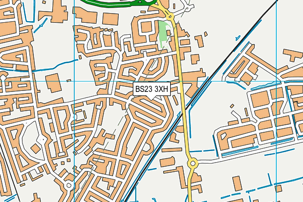 BS23 3XH map - OS VectorMap District (Ordnance Survey)