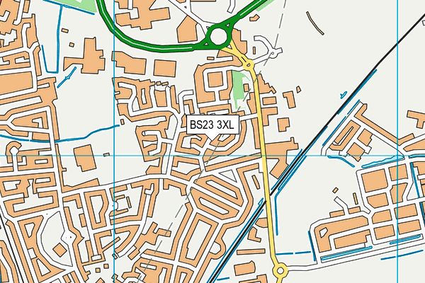 BS23 3XL map - OS VectorMap District (Ordnance Survey)