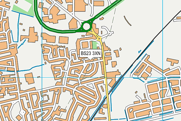 BS23 3XN map - OS VectorMap District (Ordnance Survey)