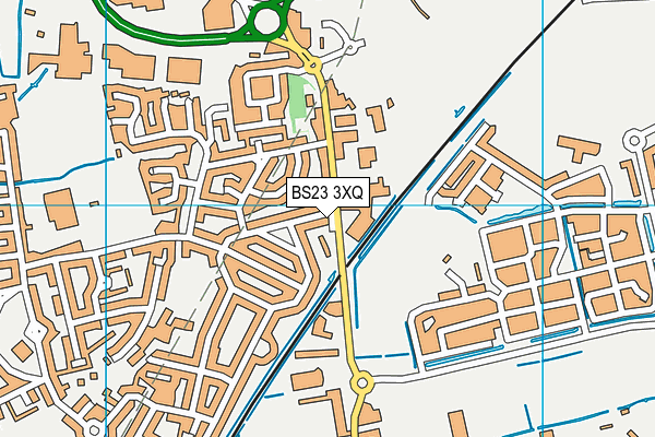 BS23 3XQ map - OS VectorMap District (Ordnance Survey)