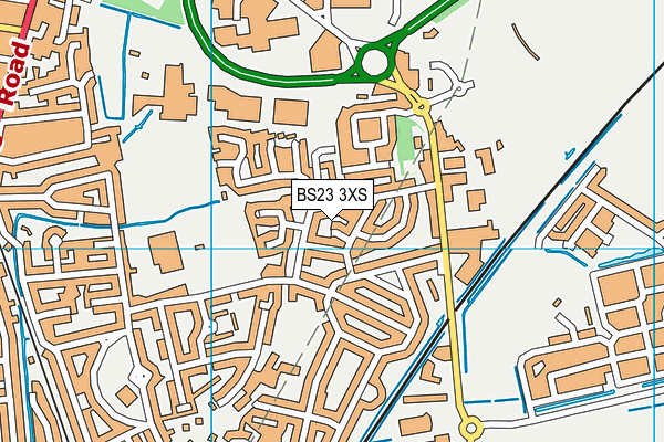BS23 3XS map - OS VectorMap District (Ordnance Survey)