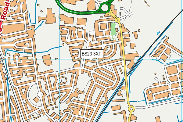 BS23 3XT map - OS VectorMap District (Ordnance Survey)