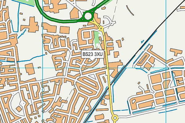 BS23 3XU map - OS VectorMap District (Ordnance Survey)