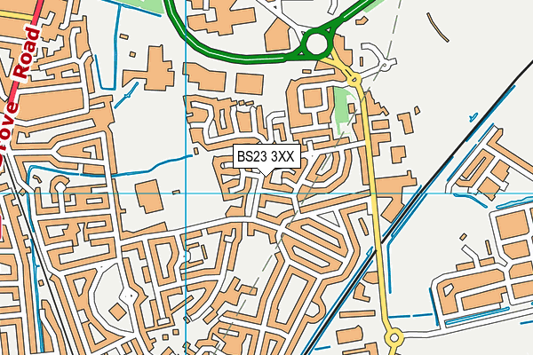 BS23 3XX map - OS VectorMap District (Ordnance Survey)
