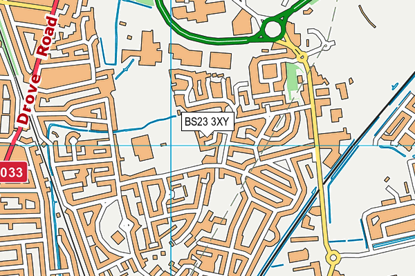 BS23 3XY map - OS VectorMap District (Ordnance Survey)