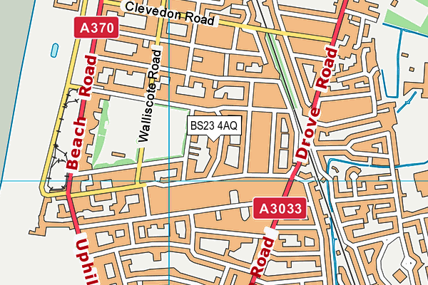 BS23 4AQ map - OS VectorMap District (Ordnance Survey)