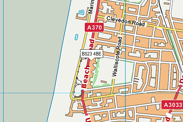 BS23 4BE map - OS VectorMap District (Ordnance Survey)