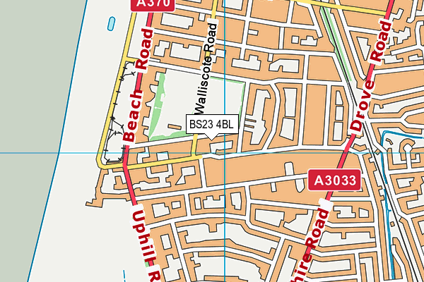 BS23 4BL map - OS VectorMap District (Ordnance Survey)