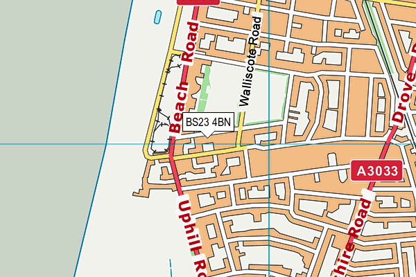 BS23 4BN map - OS VectorMap District (Ordnance Survey)