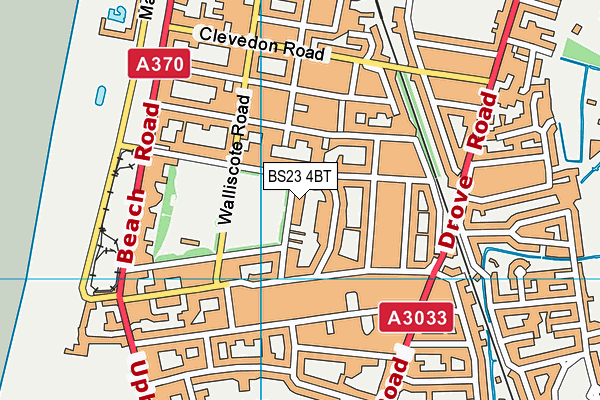 Clarence Park map (BS23 4BT) - OS VectorMap District (Ordnance Survey)