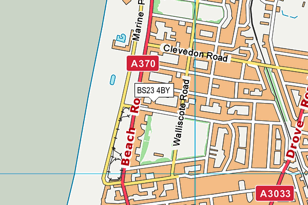 BS23 4BY map - OS VectorMap District (Ordnance Survey)