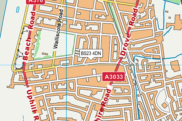 BS23 4DN map - OS VectorMap District (Ordnance Survey)