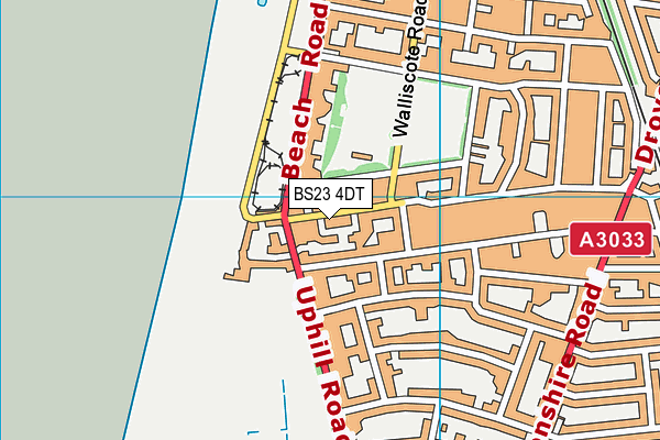 BS23 4DT map - OS VectorMap District (Ordnance Survey)