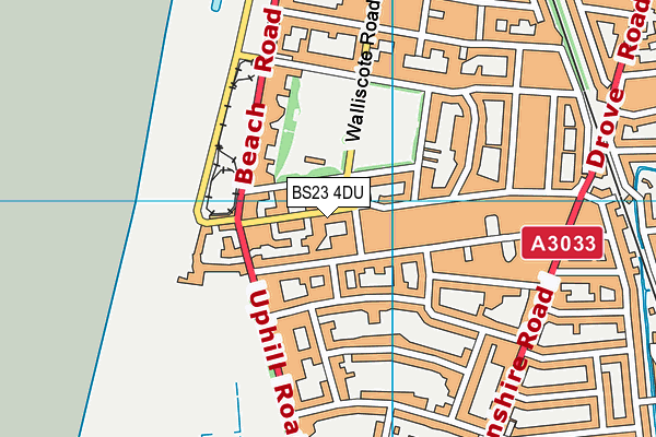 BS23 4DU map - OS VectorMap District (Ordnance Survey)
