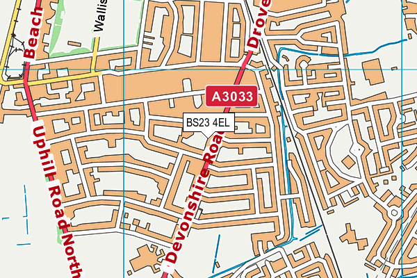 BS23 4EL map - OS VectorMap District (Ordnance Survey)