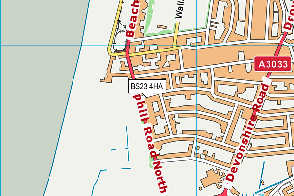 BS23 4HA map - OS VectorMap District (Ordnance Survey)