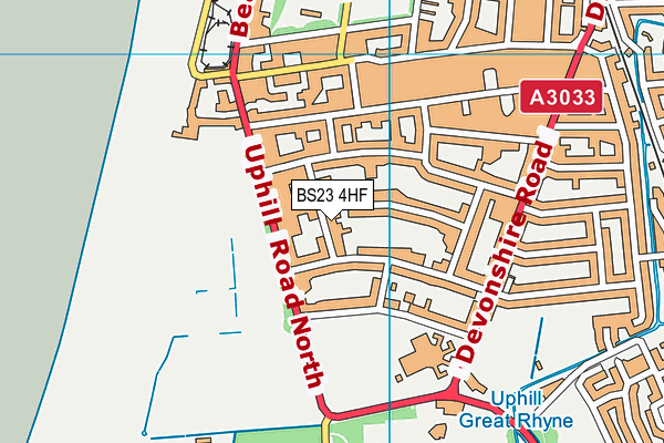 BS23 4HF map - OS VectorMap District (Ordnance Survey)