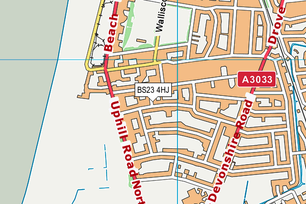 BS23 4HJ map - OS VectorMap District (Ordnance Survey)