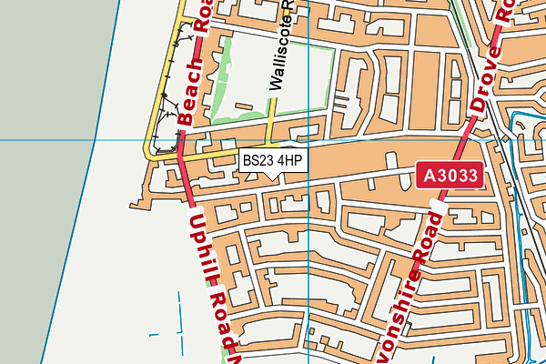 BS23 4HP map - OS VectorMap District (Ordnance Survey)