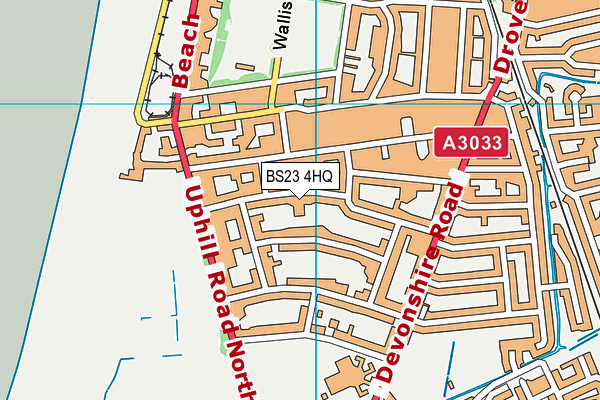 BS23 4HQ map - OS VectorMap District (Ordnance Survey)