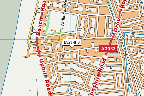 BS23 4HS map - OS VectorMap District (Ordnance Survey)