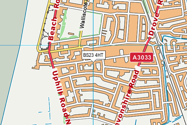 BS23 4HT map - OS VectorMap District (Ordnance Survey)