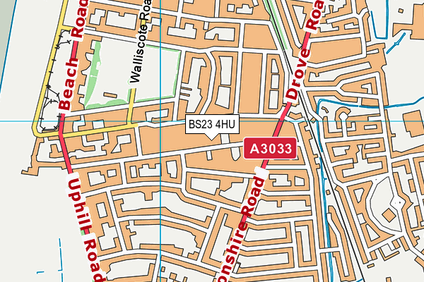 BS23 4HU map - OS VectorMap District (Ordnance Survey)