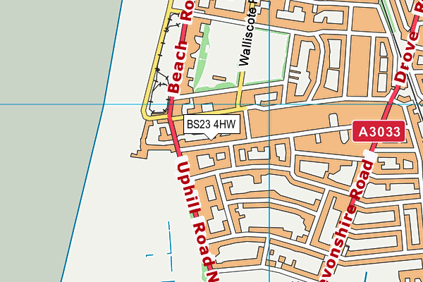 BS23 4HW map - OS VectorMap District (Ordnance Survey)