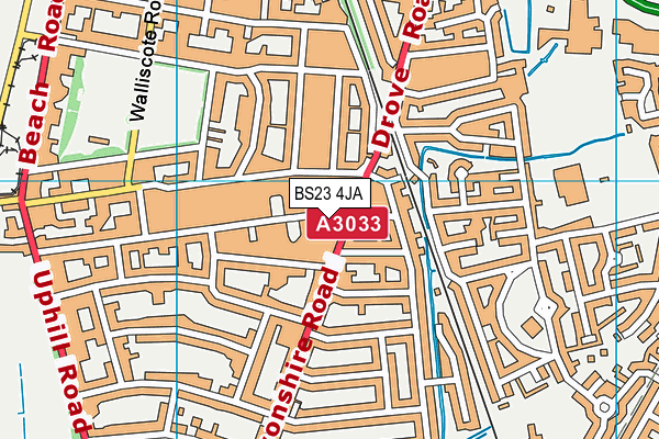 BS23 4JA map - OS VectorMap District (Ordnance Survey)