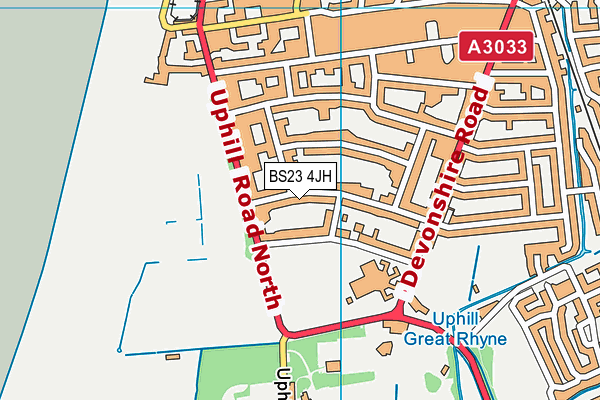 BS23 4JH map - OS VectorMap District (Ordnance Survey)