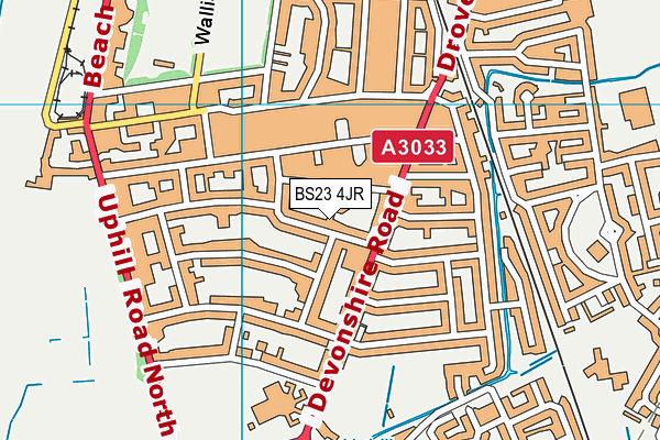 BS23 4JR map - OS VectorMap District (Ordnance Survey)
