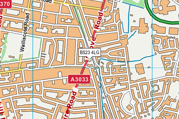 BS23 4LG map - OS VectorMap District (Ordnance Survey)