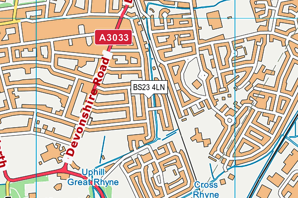 BS23 4LN map - OS VectorMap District (Ordnance Survey)