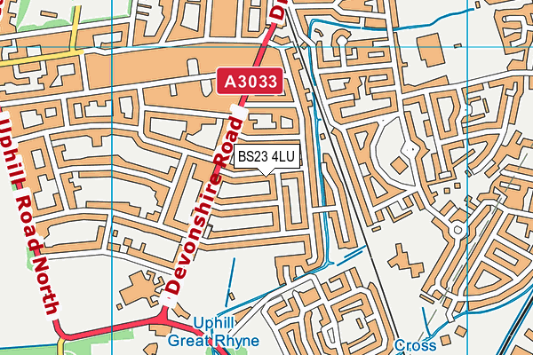 BS23 4LU map - OS VectorMap District (Ordnance Survey)