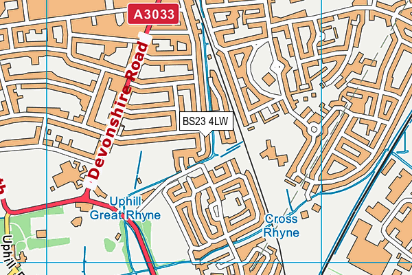 BS23 4LW map - OS VectorMap District (Ordnance Survey)