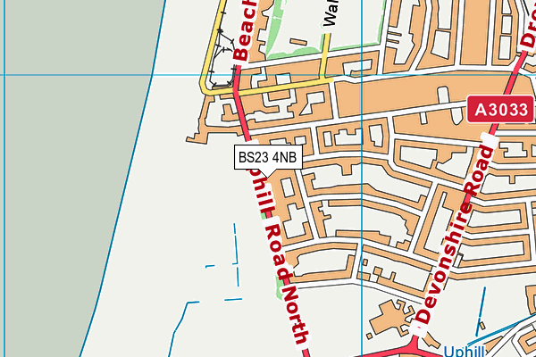 BS23 4NB map - OS VectorMap District (Ordnance Survey)