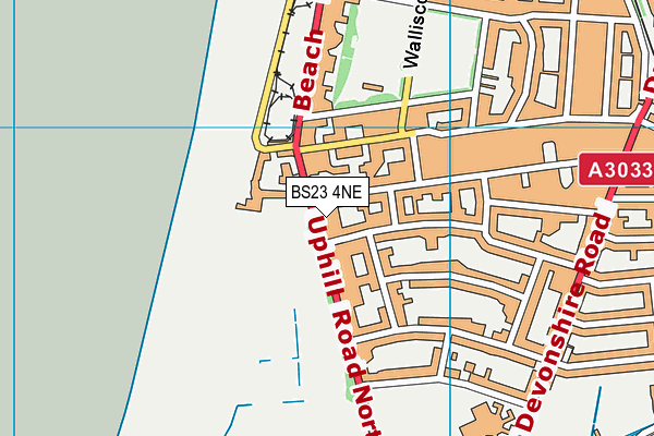 BS23 4NE map - OS VectorMap District (Ordnance Survey)