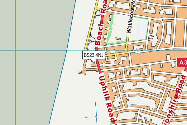 BS23 4NJ map - OS VectorMap District (Ordnance Survey)