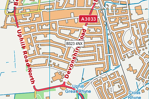 BS23 4NX map - OS VectorMap District (Ordnance Survey)