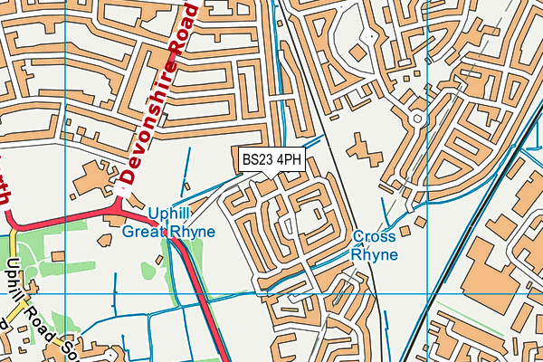 BS23 4PH map - OS VectorMap District (Ordnance Survey)