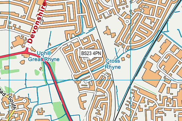 BS23 4PN map - OS VectorMap District (Ordnance Survey)