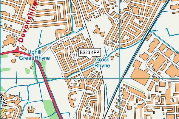 BS23 4PP map - OS VectorMap District (Ordnance Survey)