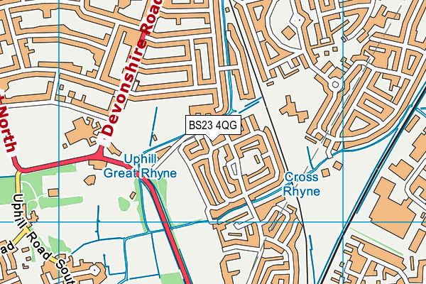 BS23 4QG map - OS VectorMap District (Ordnance Survey)