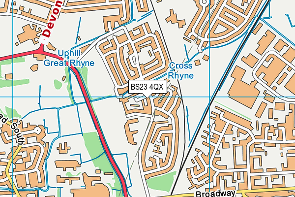 BS23 4QX map - OS VectorMap District (Ordnance Survey)