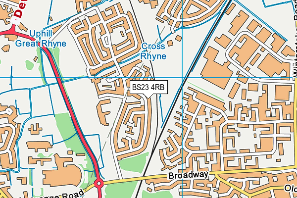 BS23 4RB map - OS VectorMap District (Ordnance Survey)