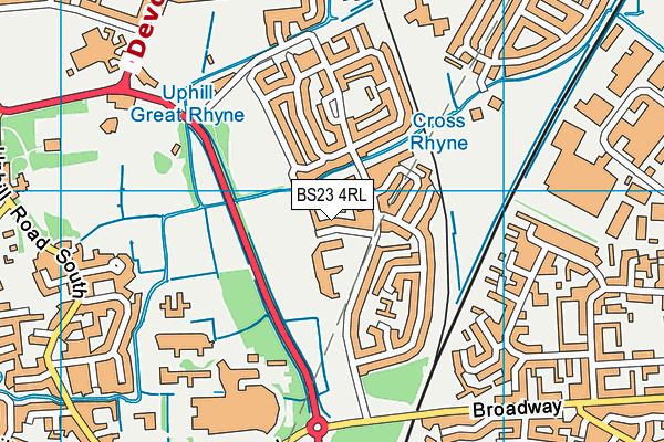 BS23 4RL map - OS VectorMap District (Ordnance Survey)