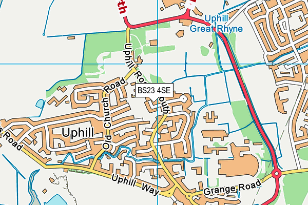 BS23 4SE map - OS VectorMap District (Ordnance Survey)