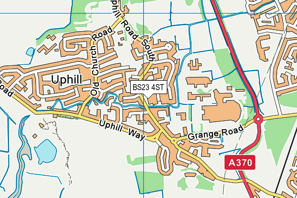 BS23 4ST map - OS VectorMap District (Ordnance Survey)
